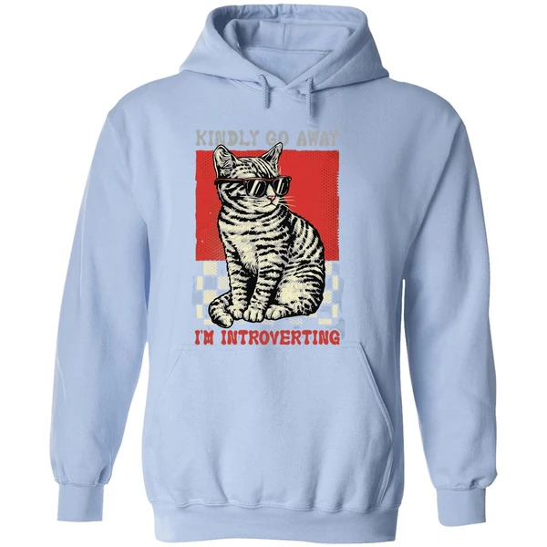 Cat Kindly Go Away Im Introverting Hoodie - Image 4