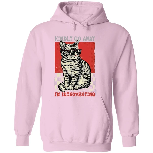 Cat Kindly Go Away Im Introverting Hoodie - Image 5