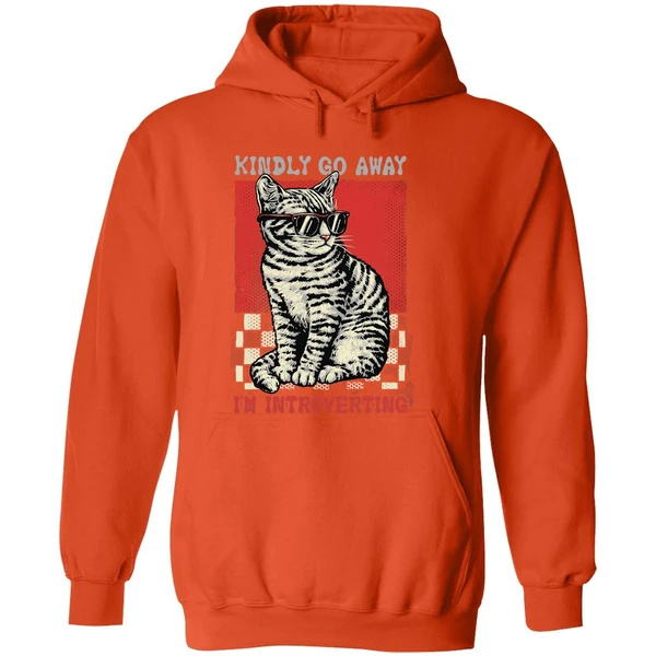 Cat Kindly Go Away Im Introverting Hoodie - Image 6