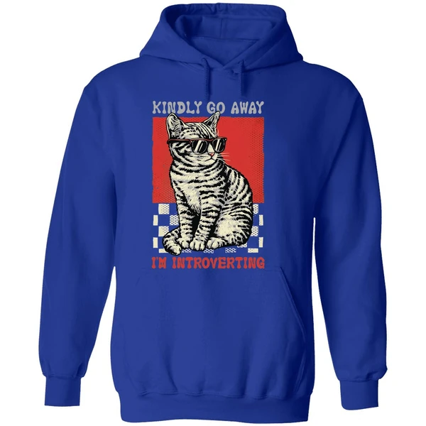 Cat Kindly Go Away Im Introverting Hoodie - Image 7
