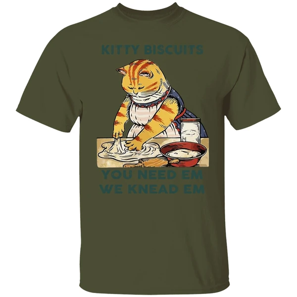 Cat Kitty Biscuits You Need Em We Knead Em Shirt - Image 3