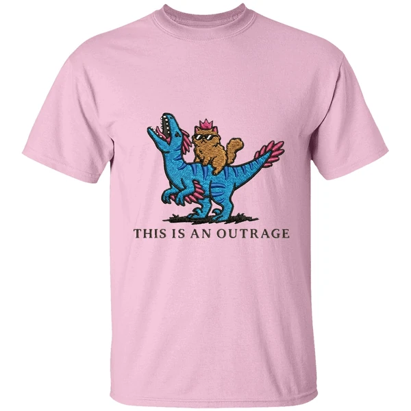 Cat Lover Embroidered Princess Donut And Mongo This Is An Outrage Shirt - Image 2