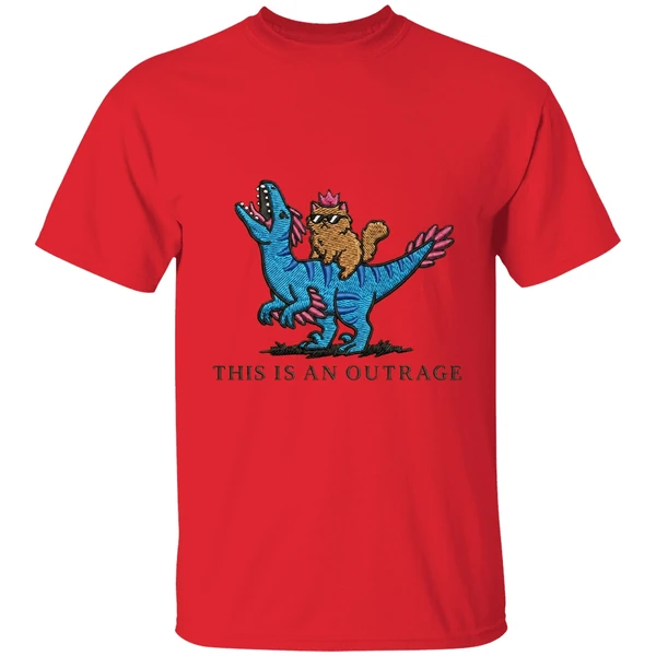 Cat Lover Embroidered Princess Donut And Mongo This Is An Outrage Shirt - Image 4