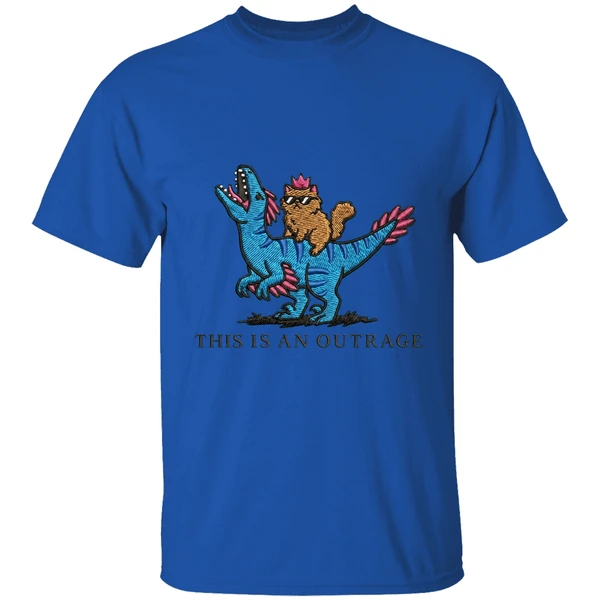 Cat Lover Embroidered Princess Donut And Mongo This Is An Outrage Shirt - Image 5