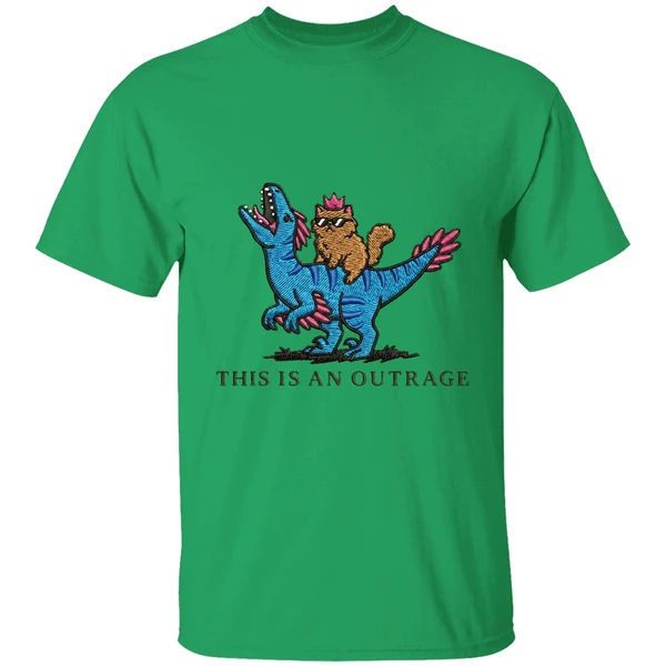 Cat Lover Embroidered Princess Donut And Mongo This Is An Outrage Shirt - Image 8
