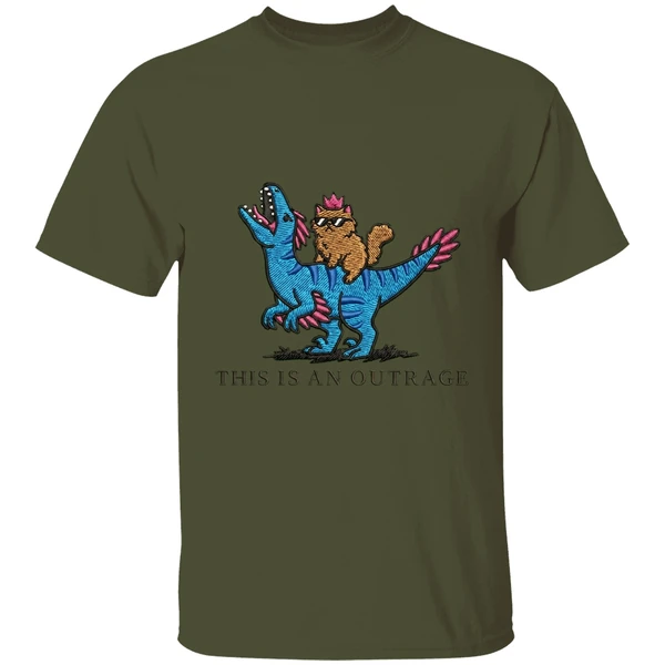 Cat Lover Embroidered Princess Donut And Mongo This Is An Outrage Shirt - Image 9