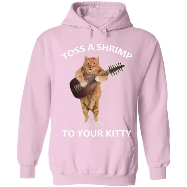 Cat Toss A Shrimp To Your Kitty Hoodie - Image 4