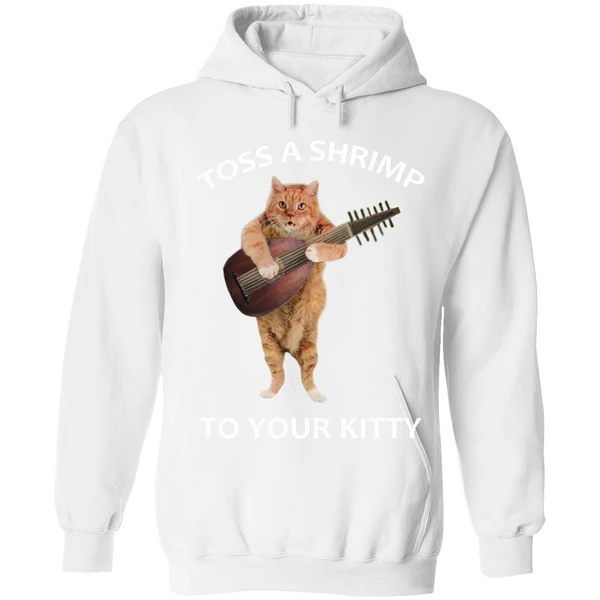 Cat Toss A Shrimp To Your Kitty Hoodie - Image 6