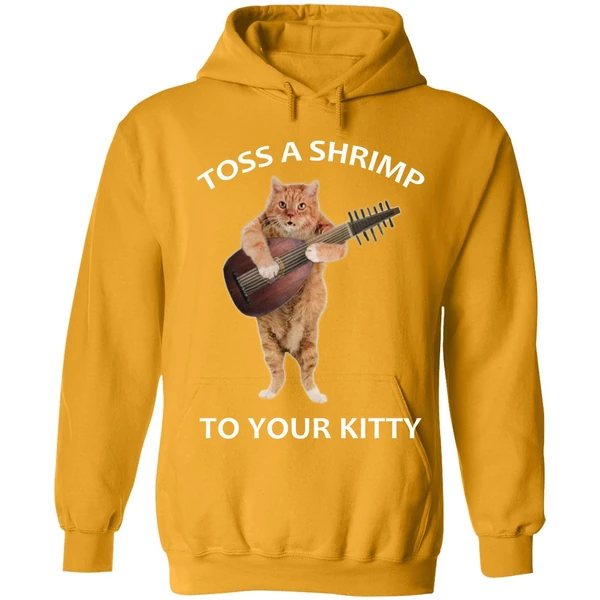 Cat Toss A Shrimp To Your Kitty Hoodie - Image 9