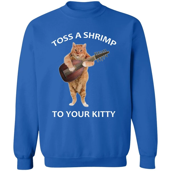 Cat Toss A Shrimp To Your Kitty Sweatshirt - Image 8