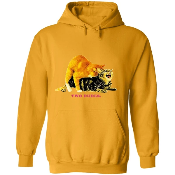 Cat Two Dudes Hoodie