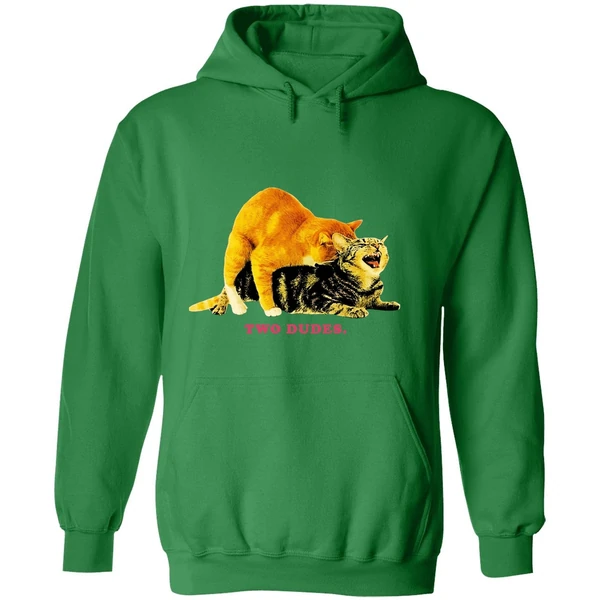 Cat Two Dudes Hoodie - Image 2