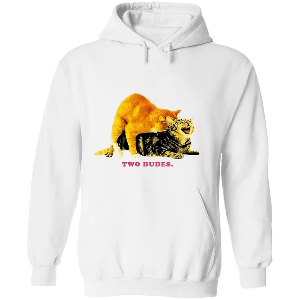 Cat Two Dudes Hoodie - Image 8