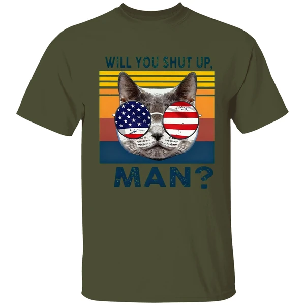 Cat Will You Shut Up Man Vintage Shirt - Image 3