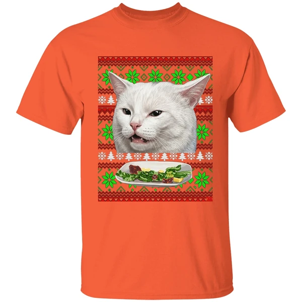 Cat Woman Yelling At Cat Christmas Shirt - Image 6