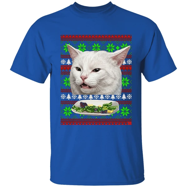 Cat Woman Yelling At Cat Christmas Shirt - Image 8
