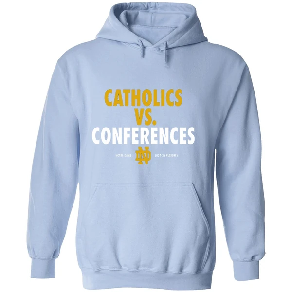 Catholics Vs Conferences Notre Dame Fighting Irish 2024 25 Playoff Hoodie - Image 4