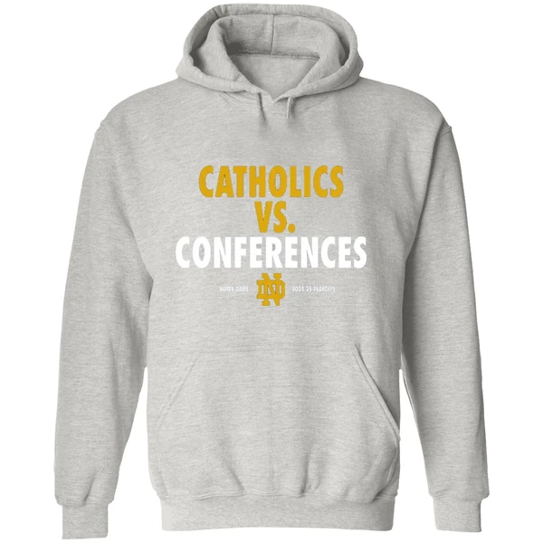 Catholics Vs Conferences Notre Dame Fighting Irish 2024 25 Playoff Hoodie - Image 9
