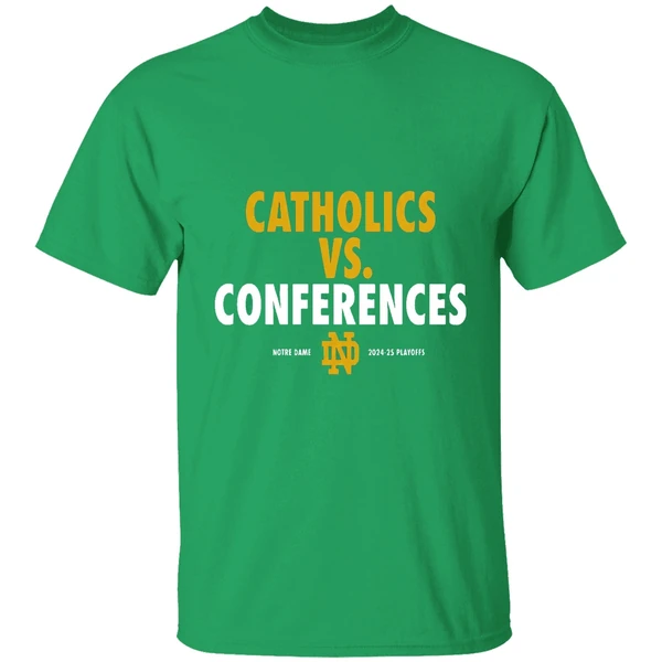 Catholics Vs Conferences Notre Dame Fighting Irish 2024 25 Playoff Shirt - Image 2