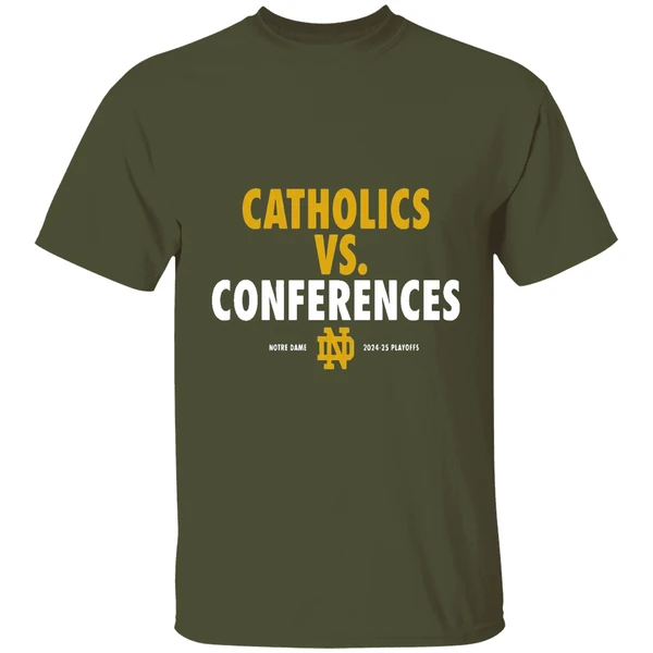 Catholics Vs Conferences Notre Dame Fighting Irish 2024 25 Playoff Shirt - Image 4