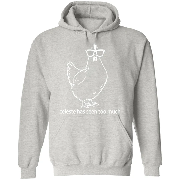 Celeste Has Seen Too Much Chicken Hoodie - Image 9