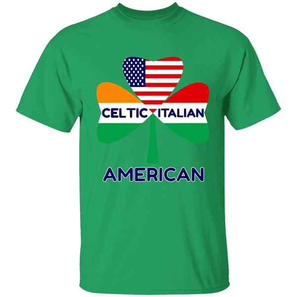 Celtic Italian American Irish Italian American Flag Shamrock Shirt