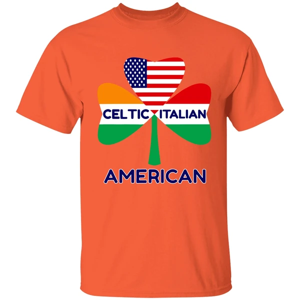Celtic Italian American Irish Italian American Flag Shamrock Shirt - Image 5