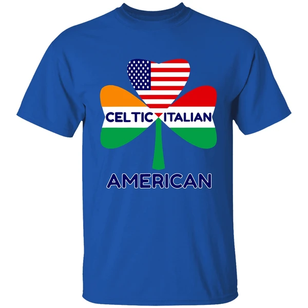 Celtic Italian American Irish Italian American Flag Shamrock Shirt - Image 7
