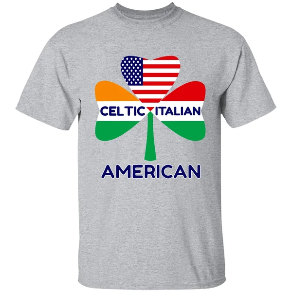 Celtic Italian American Irish Italian American Flag Shamrock Shirt - Image 8