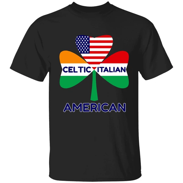 Celtic Italian American Irish Italian American Flag Shamrock Shirt - Image 9
