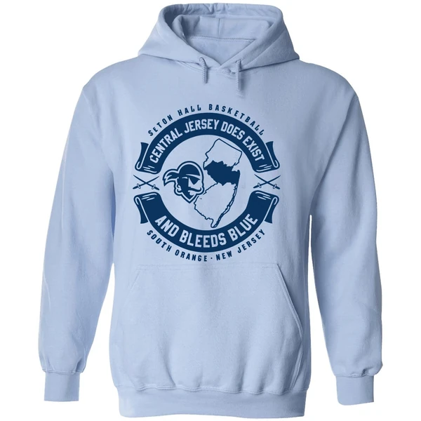Central Jersey Does Exist And Bleeds Blue Seton Hall Basketball Hoodie - Image 4