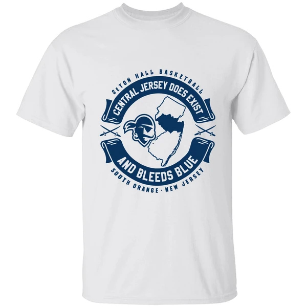 Central Jersey Does Exist And Bleeds Blue Seton Hall Basketball Shirt