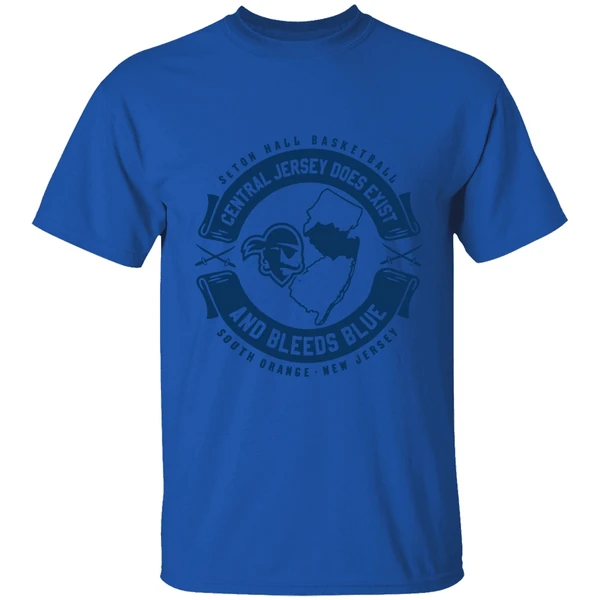 Central Jersey Does Exist And Bleeds Blue Seton Hall Basketball Shirt - Image 5