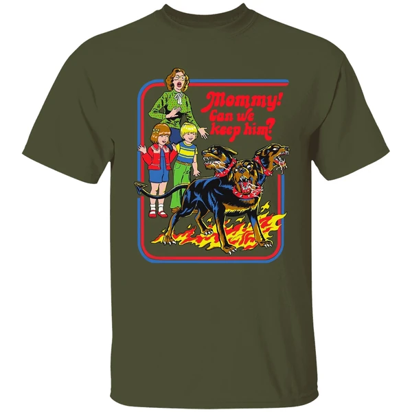 Cerberus Ringer Mommy Can We Keep Him Shirt - Image 3