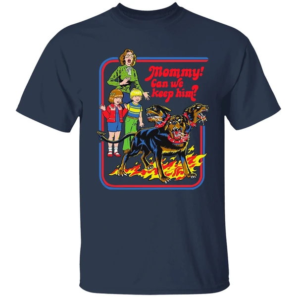 Cerberus Ringer Mommy Can We Keep Him Shirt - Image 4