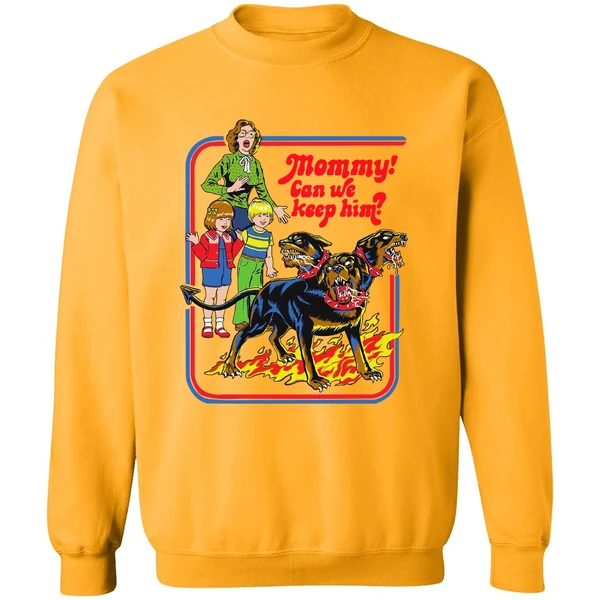Cerberus Ringer Mommy Can We Keep Him Sweatshirt