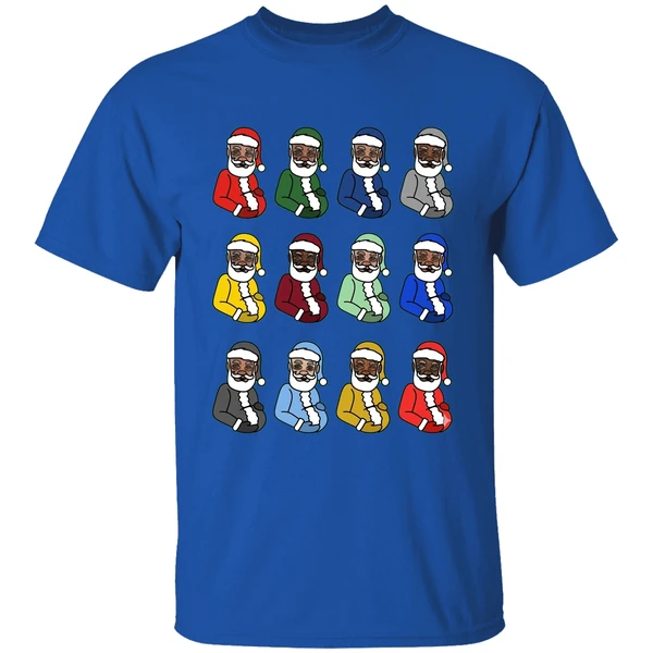 certified santa boy ugly christmas shirt royalblue