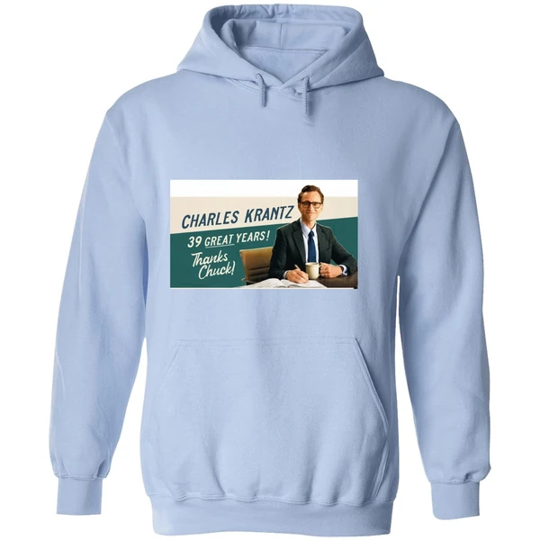Charles Krantz 39 Great Years Thanks Chuck Hoodie - Image 4