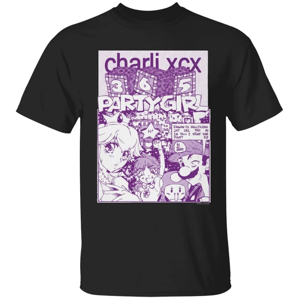 Charli Xcx 365 Mario Party Girl Comics Style Shirt