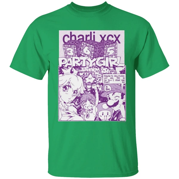 Charli Xcx 365 Mario Party Girl Comics Style Shirt - Image 2
