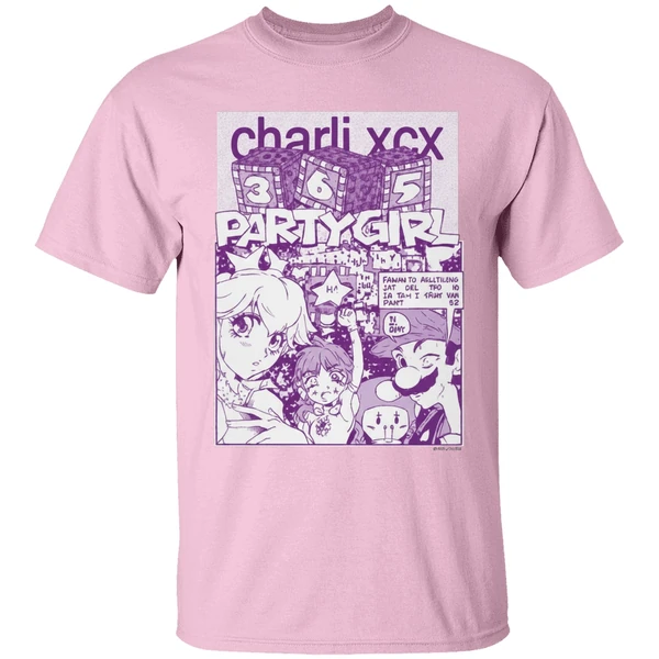 Charli Xcx 365 Mario Party Girl Comics Style Shirt - Image 3