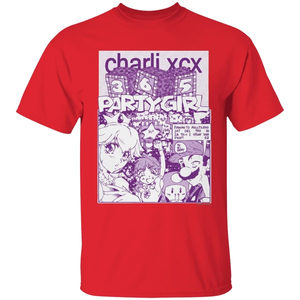 Charli Xcx 365 Mario Party Girl Comics Style Shirt - Image 7
