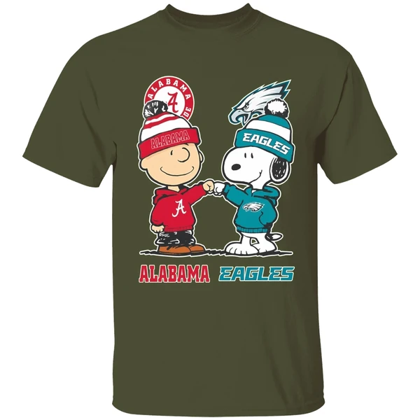 charlie-brown-and-snoopy-alabama-crimson-tide-x-philadelphia-eagles-shirt-militarygreen