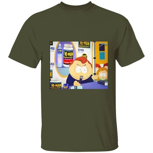 charlie-kirk-eric-cartman-south-park-parody-shirt-militarygreen