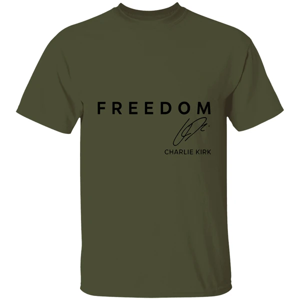 Charlie Kirk Freedom Signature Legend Never Die Shirt - Image 3