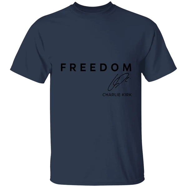 Charlie Kirk Freedom Signature Legend Never Die Shirt - Image 4