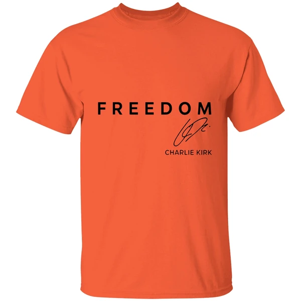 Charlie Kirk Freedom Signature Legend Never Die Shirt - Image 5