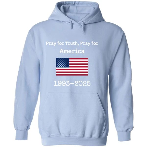Charlie Kirk Pray For Truth Pray For America 1993 2025 Usa Flag Hoodie - Image 4