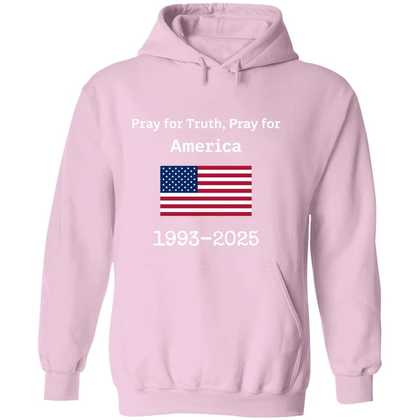 Charlie Kirk Pray For Truth Pray For America 1993 2025 Usa Flag Hoodie - Image 5