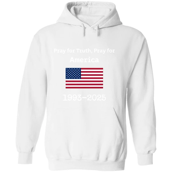 Charlie Kirk Pray For Truth Pray For America 1993 2025 Usa Flag Hoodie - Image 8